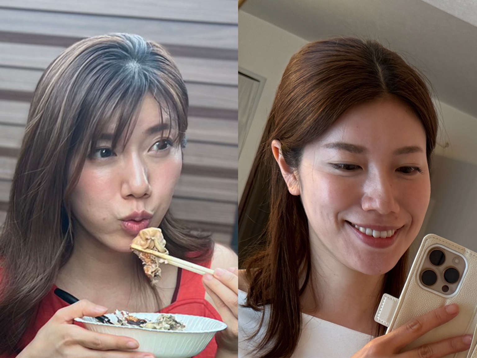 斉藤玲奈本人の髪のBefore・After